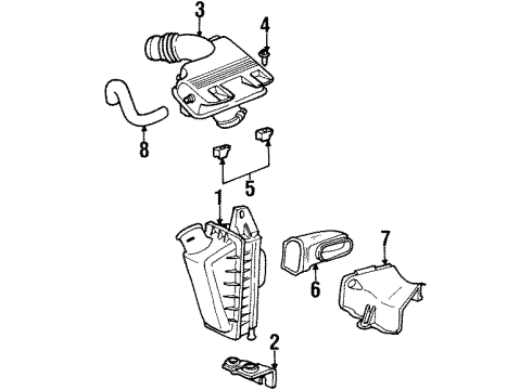 2000 Dodge Grand Caravan Air Intake Hose-CRANKCASE Vent Diagram for 4694646AB