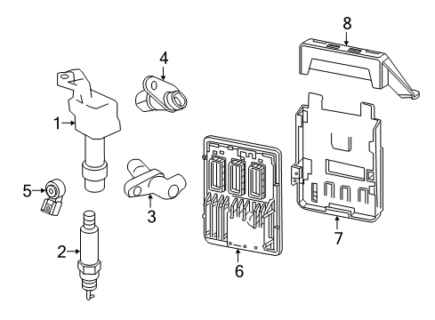 2017 Chevrolet Malibu Powertrain Control Mount Bracket Diagram for 23347555