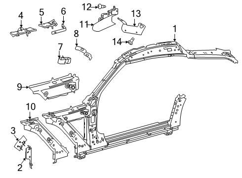 2022 Toyota GR Supra Uniside Extension Diagram for 53731WAA01