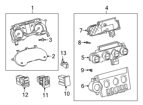 2018 Toyota Sequoia Automatic Temperature Controls Cluster Lens Diagram for 838520CU70