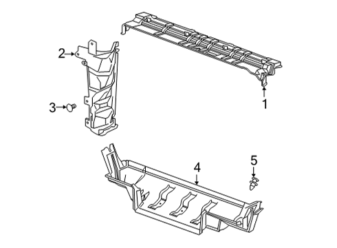 Splash Shields Upper Baffle Diagram for 84126419