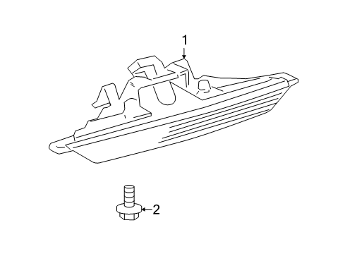 2007 Lexus RX400h High Mount Lamps Lamp Assy, Center Stop Diagram for 8157048051