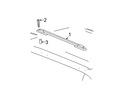 2011 GMC Sierra 1500 Luggage Carrier Cross Rail Diagram for 12499404