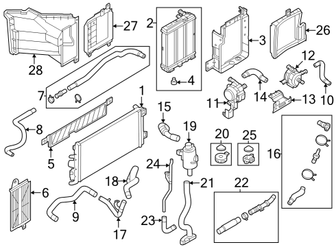 Radiator & Components Hose-Water Diagram for 215765CA5A