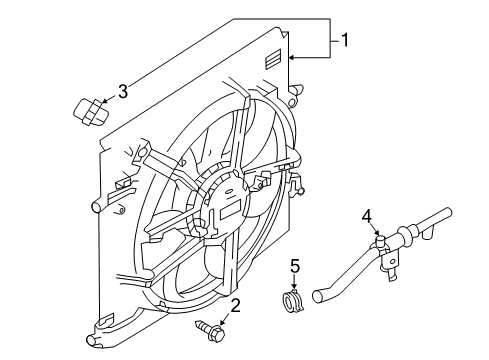 2017 Nissan Rogue Sport Cooling System, Radiator, Water Pump, Cooling Fan Sensor Assy-Thermometer Diagram for 212004BB0B