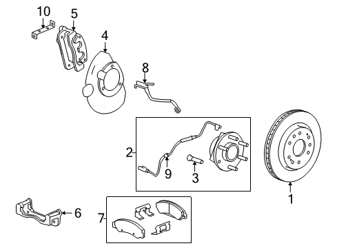 2009 Chevrolet Silverado 1500 Anti-Lock Brakes ABS Control Unit Diagram for 25871210