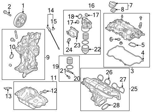 2022 Hyundai Sonata Filters COMPLETE ASSY-OIL FILTER Diagram for 263002M805