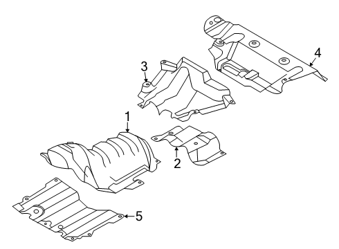 2022 Ford Escape Heat Shields HEAT SHIELD Diagram for LX6Z5811434P