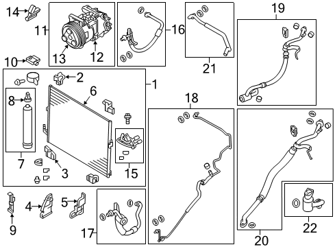 2014 Infiniti Q70 A/C Condenser, Compressor & Lines Pipe Assy-Cooler, Low Diagram for 924791MC0C