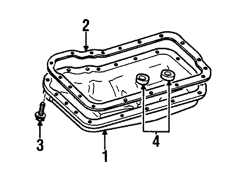 1997 Kia Sephia Automatic Transmission Bolt-Flange Diagram for K997940614B