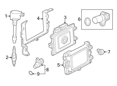 1990 Dodge Ramcharger Ignition System COIL ASSY., PLUG TOP Diagram for 3052064BA01