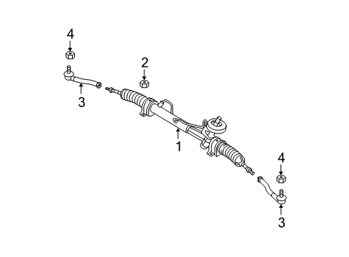 2004 Chevrolet Aveo P/S Pump & Hoses, Steering Gear & Linkage Gear Asm, Steering Diagram for 96425093