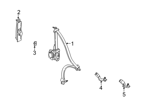 2004 Honda Odyssey Seat Belt Nut, Clip (6MM) Diagram for 90301SS0000