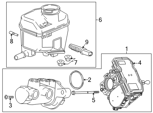 2018 Cadillac CT6 Dash Panel Components Reservoir Diagram for 23352393