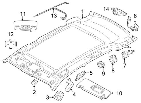 Interior Trim - Roof SUPPORT COAT HOOK Diagram for 51447352445