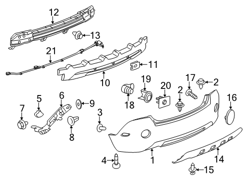 2014 Chevrolet Captiva Sport Parking Aid Harness Diagram for 22928940
