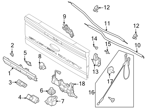 Lock & Hardware BRACKET Diagram for ML3Z19H421G