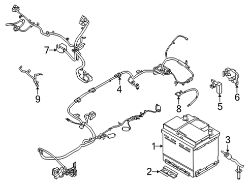 Battery CABLE ASY Diagram for NZ6Z14301B