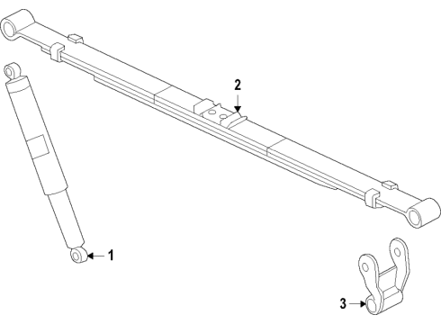 2022 Ford F-150 Suspension Components, Lower Control Arm, Upper Control Arm, Ride Control, Stabilizer Bar SHOCK ABSORBER ASY Diagram for ML3Z18125AT