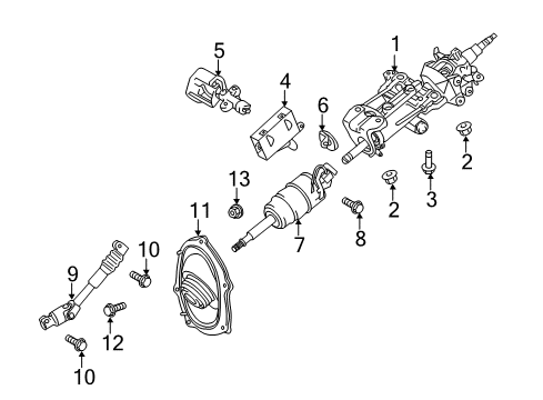 2014 Toyota Land Cruiser Steering Column & Wheel, Steering Gear & Linkage Steering Column Diagram for 4581060130