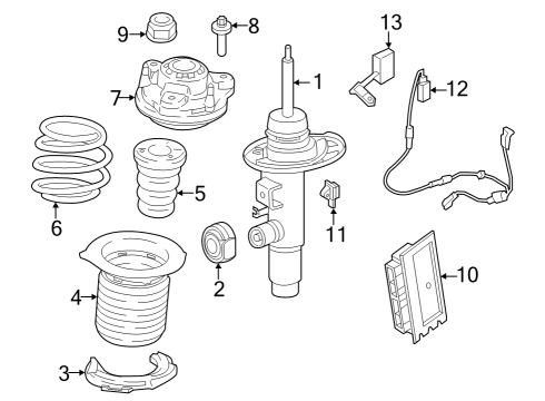Struts & Components - Front FRONT COIL SPRING Diagram for 31331543689