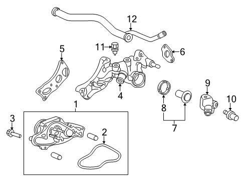 2012 Honda Odyssey Powertrain Control Pipe, Connecting Diagram for 19505R70A00
