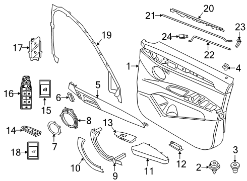 Front Door Stop Buffer Diagram for 51437217734