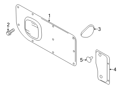 2016 Chevrolet City Express Interior Trim - Side Panel Grommet Diagram for 19316836
