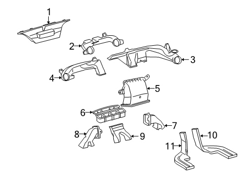 2013 Scion xB Ducts Outer Duct Diagram for 5508512170