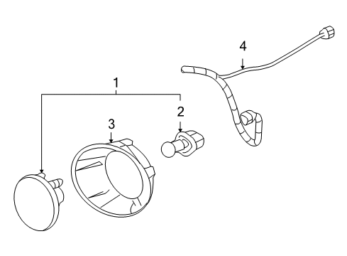 2013 Chevrolet Camaro Bulbs Lamp Bezel Diagram for 92218023