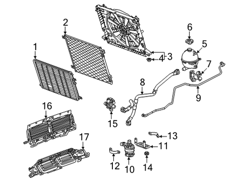 Radiator & Components Reservoir Cap Diagram for 13436090