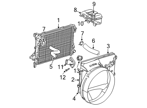 2004 Dodge Ram 2500 Radiator & Components Hose-Radiator Outlet Diagram for 55056982AF
