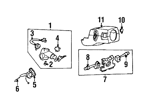 1986 Nissan D21 Switches Switch Assy-Combination Diagram for 2556003G06