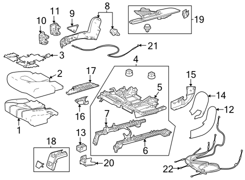 2017 Ford F-150 Second Row Seats HANDLE, RECLINING AD Diagram for 725250E041C0