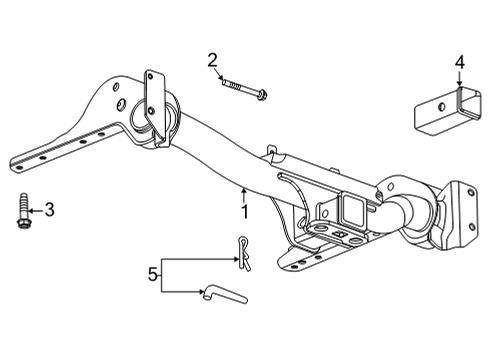2020 Chevrolet Silverado 2500 HD Trailer Hitch Components PLATFORM ASM-TRLR HITCH Diagram for 85665472