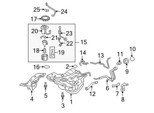 2012 Scion xB Fuel Supply RETAINER, Fuel Pump Diagram for 7714452040