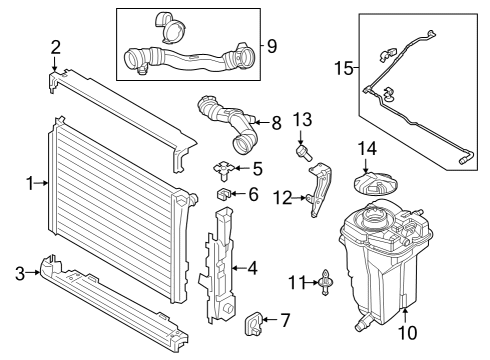 Radiator & Components PIPE, RADIATOR-EXPANSION TAN Diagram for 17128096445