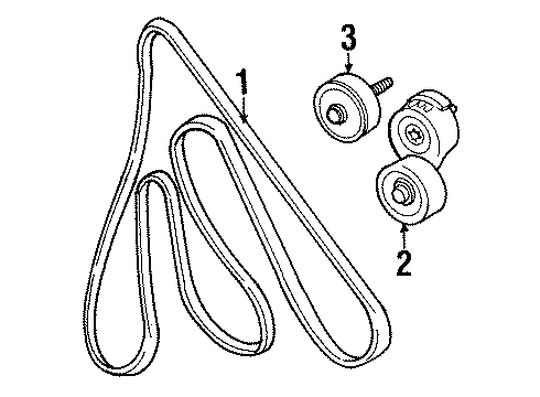 1998 Ford Windstar Belts & Pulleys Serpentine Belt Diagram for F88Z8620BA