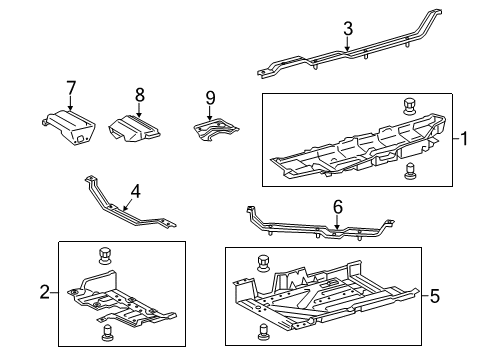 2014 Toyota Highlander Exterior Trim - Pillars, Rocker & Floor OUTRIGGER Sub-Assembly Diagram for 573040E010