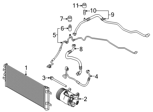 2017 Mini Cooper Countryman Air Conditioner Suction Pipe Diagram for 64536832950
