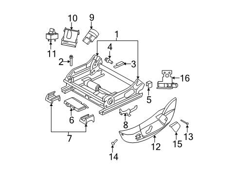2010 Dodge Charger Heated Seats Sensor-Seat Position Diagram for 56054036AB