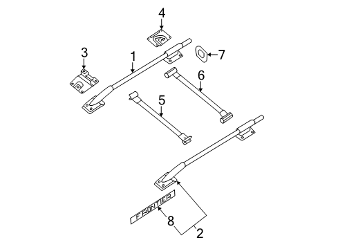 2007 Nissan Frontier Luggage Carrier Screw Diagram for 29914EA51A