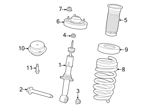 Shocks & Components - Rear Upper Mount Nut Diagram for W716771S440