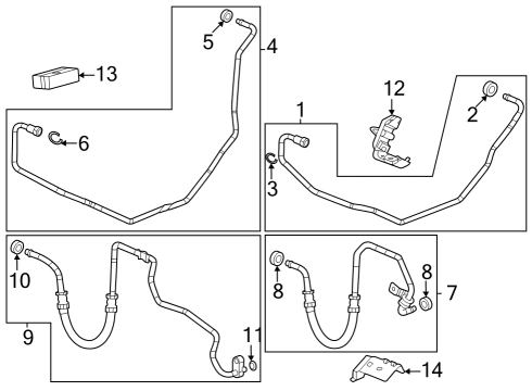 Trans Oil Cooler Outlet Hose Diagram for 84132342
