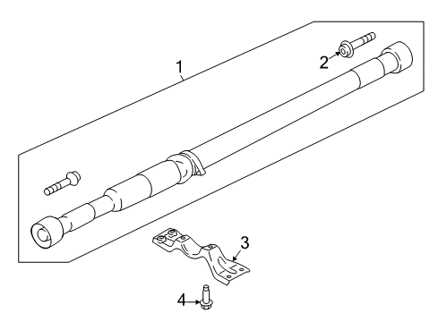 2019 Ford EcoSport Drive Shaft - Rear Bracket Diagram for GN1Z4B403A