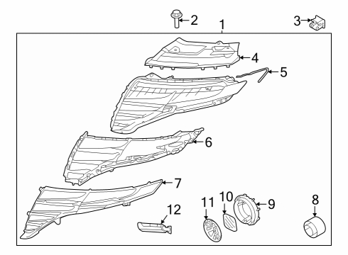 Daytime Running Lamp Components LAMP ASSY-DAY RUNNING LIGHT, LH Diagram for 92207N9350