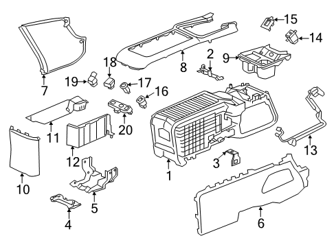 2012 Honda CR-V Heated Seats Panel Ass*NH686L* Diagram for 83405T0AA01ZB