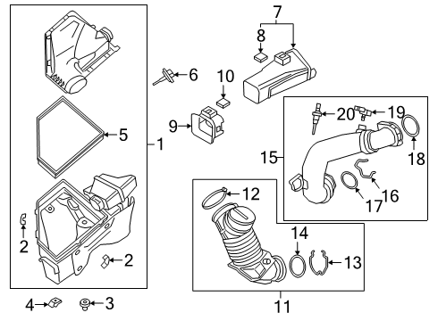 2021 BMW M340i Powertrain Control INTAKE MUFFLER Diagram for 13718635100