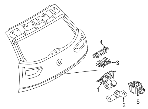 2018 BMW i3s Lift Gate - Lock & Hardware Trunk Lid Lock Diagram for 51247248075