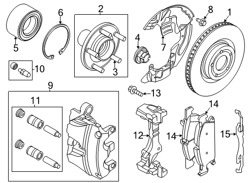Front Brakes SHIELD - SPLASH Diagram for LX6Z2K005EA